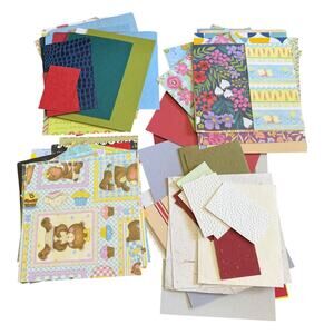 Scrap Crafting Paper Cardstock Textured Simple Assortment Of 100 Lot 2